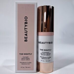 BeautyBio The Nightly Retinol Repair Serum 1oz‎ Moisture Locking Hyaluronic